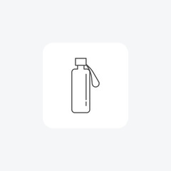 Water Bottle, HydrationCompanion, ThirstRelief, PortableRefreshment, icon isolated on white background vector illustration Pixel perfec