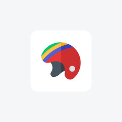 SafetyHeadgear, ProtectiveHelmet, SecureHeadCover,  flat color icon, pixel perfect icon