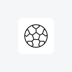 Fototapeta premium Football, Soccer, Sports, Team sport,Line Icon, Outline icon, vector icon, pixel perfect icon