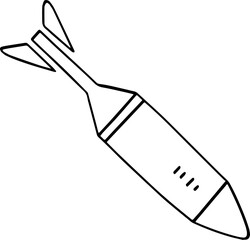 hand drawn vector of bomb explosion illustration.