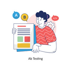 Ab testing vector Filled outline Design illustration. Symbol on White background EPS 10 File