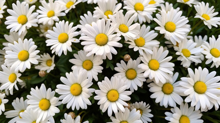 daisies in a field HD 8K wallpaper Stock Photographic Image 