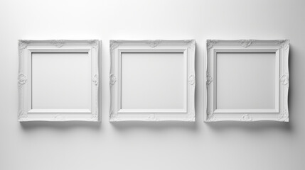 white frame on wall HD 8K wallpaper Stock Photographic Image 