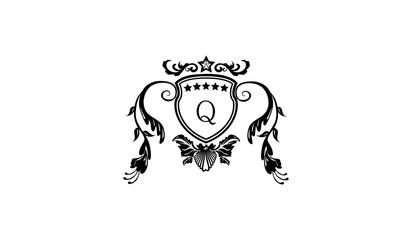 tribal wolf tribal tattoo logo Q