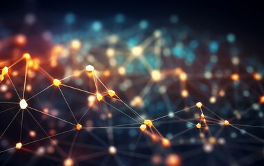 A digital graphic depicting a network of connected nodes, symbolizing communication and technology in the modern world.