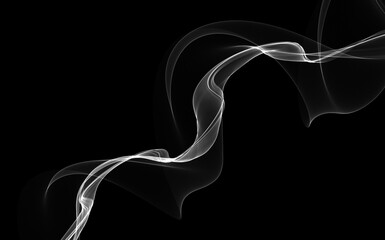 Dark abstract background with a glowing abstract waves