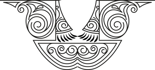 Indian Traditional and Cultural Rangoli, Alpona, Kolam, or Paisley vector line art. Bengal art India. for textile printing, logo, wallpaper