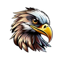 AI generated eagle or hawk bird head mascot