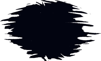 black and white paint Black and white brush stroke  frame on white background. Vector illustration. Vector grunge circle. Ink square stroke on white background. Vector grunge circle