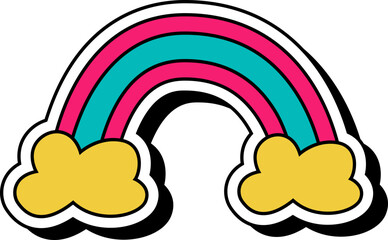 Rainbow Illustration Graphic Element Sticker