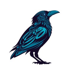 Generative ai Halloween raven mascot character