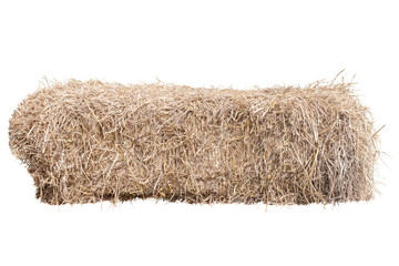 A pile of hay isolated on white background included clipping path.