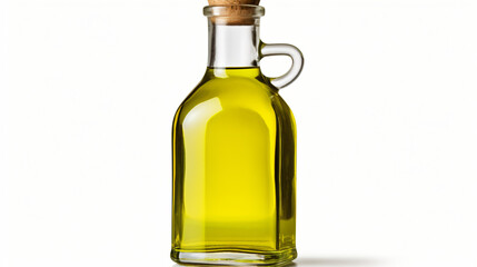 Olive oil bottle on white background includes clippingpath