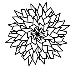 line art doodle ornament inspired flower and thorns by that can be use for social media, wallpaper, e.t.c