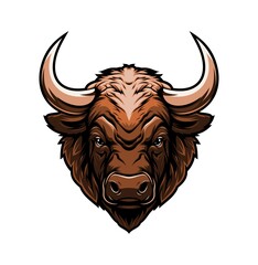 Fototapeta premium Generative ai wild bull or buffalo animal mascot