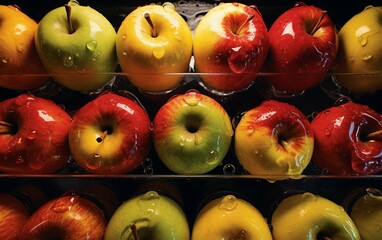 Pop Art Apples in Fisheye Perspective