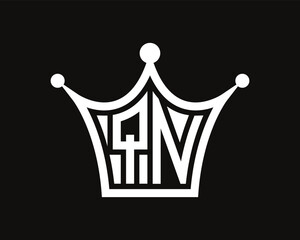 letter qn logo, Crown shape QN letter logo design vector art