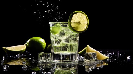 lime shot tequila drink tequila illustration alcohol party, cocktail bartender, margarita salt lime shot tequila drink tequila - Powered by Adobe