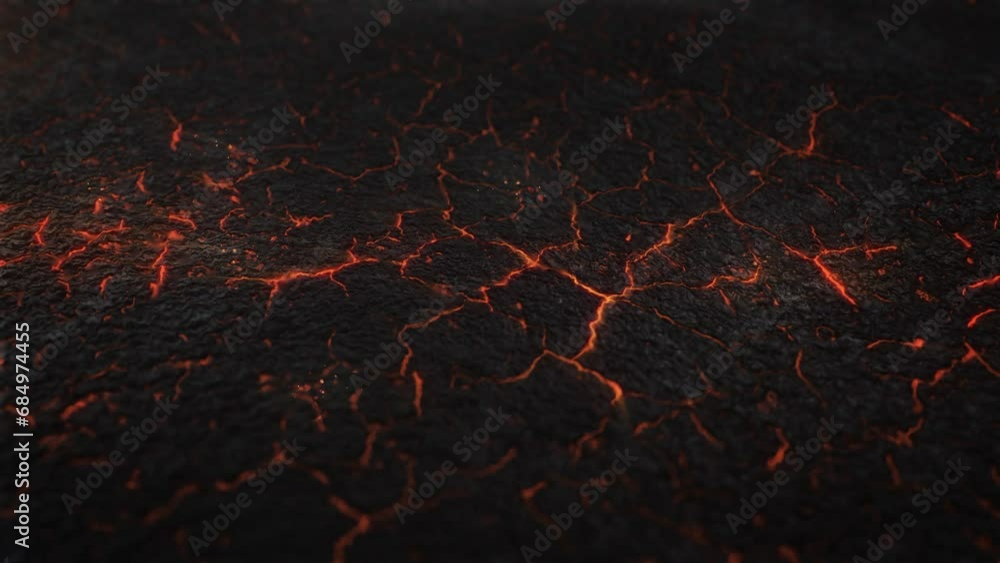 Poster magma textured molten rock surface - animated lava fields.