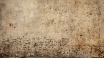 Generative AI image of Old cracked grungy wall background