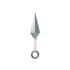 kunai ninja on white , 3d rendering