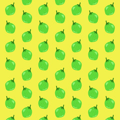 background design with patterns of fruit and vegetables, in vector illustration