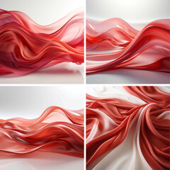 wave abstract design background curve light color shape texture wavy illustration red silk 