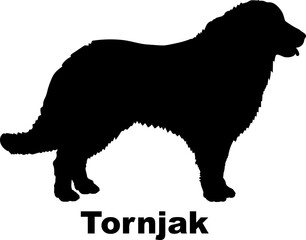 Tornjak Dog silhouette dog breeds logo dog monogram logo dog face vector