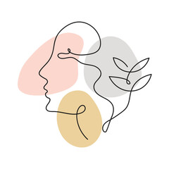 Women Face Line Art