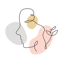Women Face Line Art