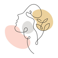 Women Face Line Art