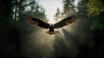 Fototapeta premium eagle in flight