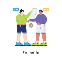 Partnership vector Flat Design illustration. Symbol on White background EPS 10 File