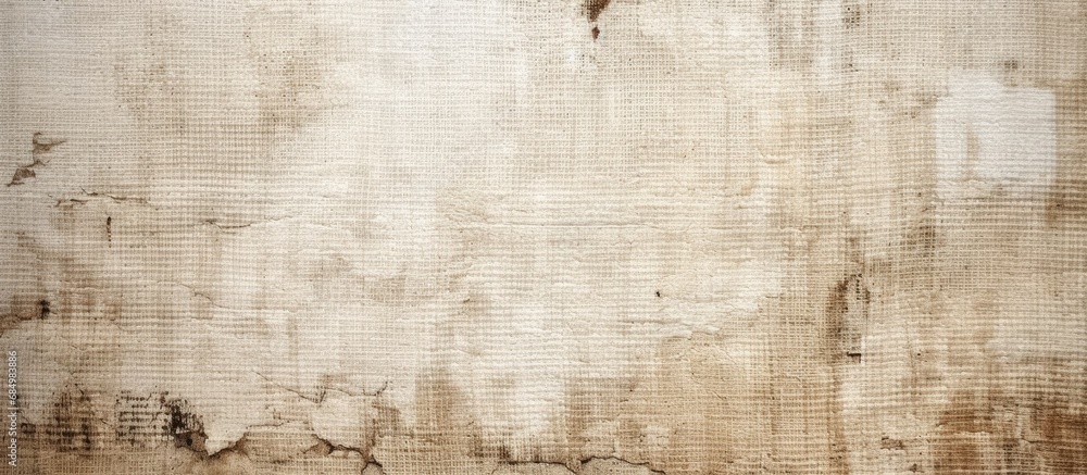 Aufkleber the worn burlap texture of the fabric on the old wall creates a distressed effect, with abstract pat