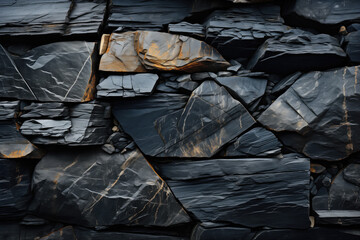 Schist rock background. Its foliated layers, shaped by intense heat and pressure, unfold a captivating story of Earth's transformative forces.