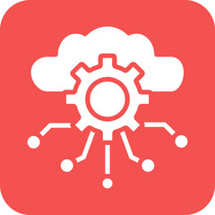 Obraz premium Cloud Computing Icon Style