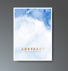 Set of creative hand painted abstract watercolor background. Design for your cover, date, postcard, banner, logo.