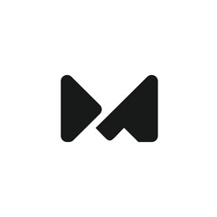 Fototapeta premium abstract initial letter M logo template for company