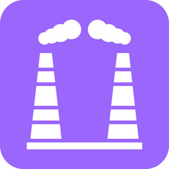 Chimney Pollution Icon Style