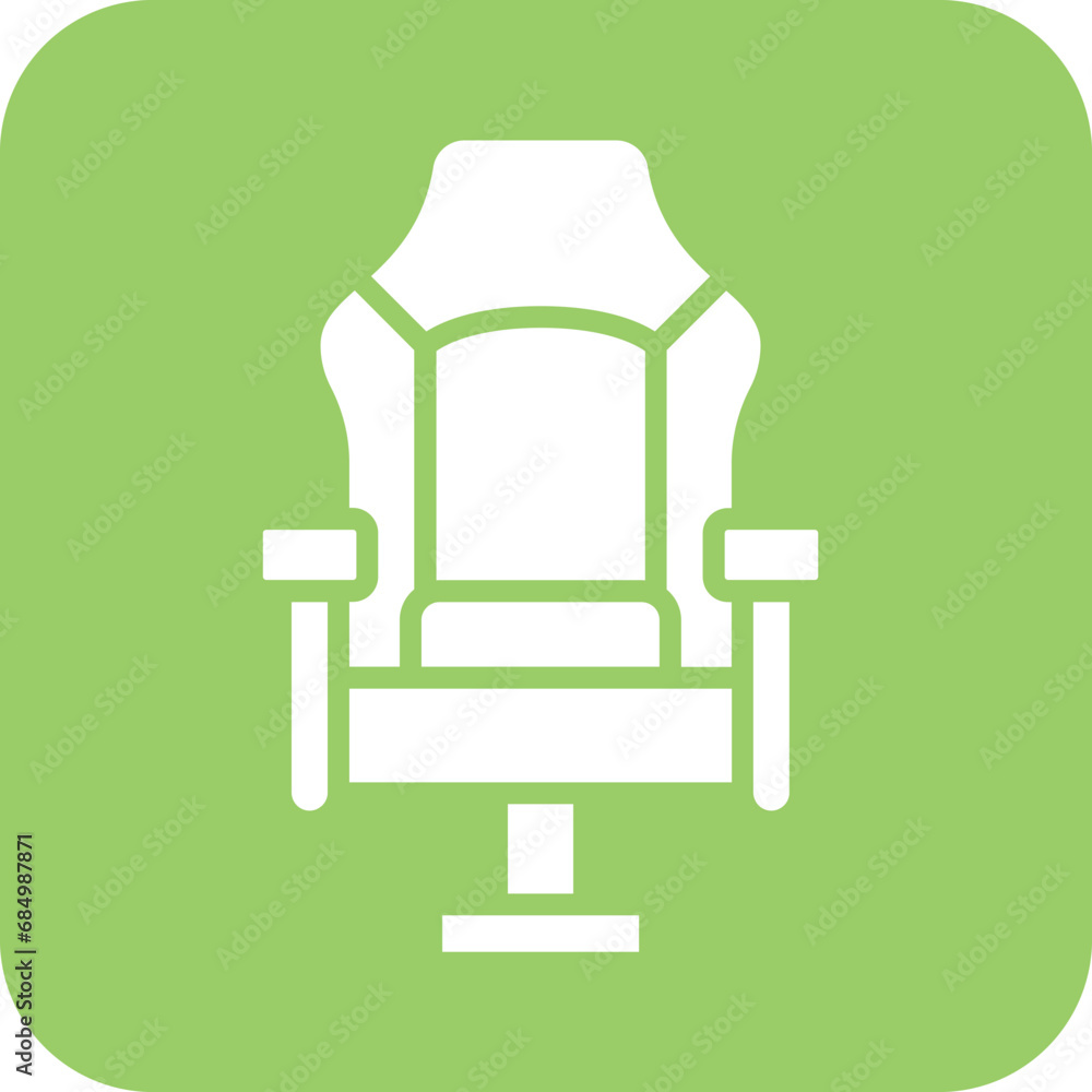 Poster gaming chair icon style