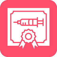 Vaccination Certificate Icon Style