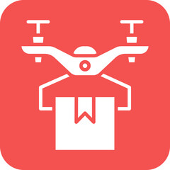 Obraz premium Drone Delivery Icon Style