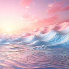 Digital Sunrise: Soft Pastel-Colored Light Infusion