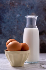 eggs and isolated milk