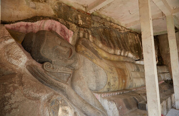Phnom Santuk, a sacred Buddhist pilgrimage spot in Cambodia, known for its rock carvings and sculptures