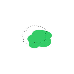 green blob set element vector blue
