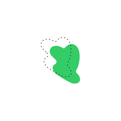 green blob set element vector isolated