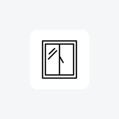 Window ,Glass Panes, Home Improvement, Natural Light,Line Icon, Outline icon, vector icon, pixel perfect icon