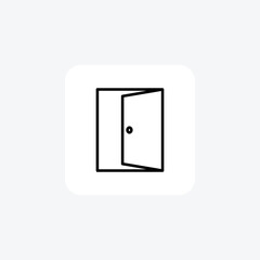 Door , Home Security, Interior Design, Exterior Access,Line Icon, Outline icon, vector icon, pixel perfect icon