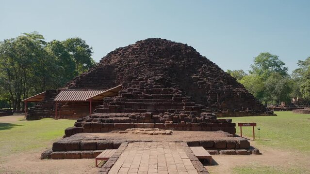 Si Thep Historical Park, Phetchabun, Thailand. An architecture in the Dvaravati period. Si Thep Historical Park is new world heritage site in Phetchabun Province, Thailand